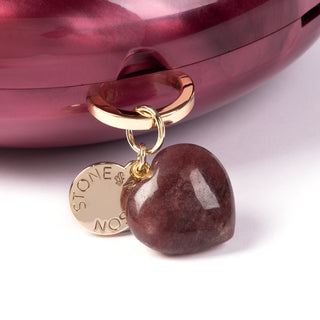 The Strawberry Quartz Stone Bag & Crystal Beauty Kit with Heart Charm