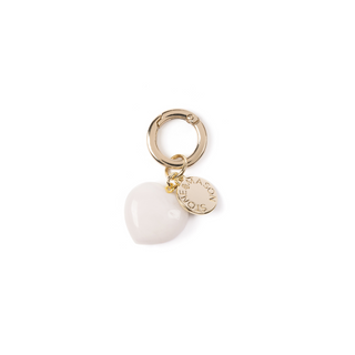 White Jasper Heart Bag Charm