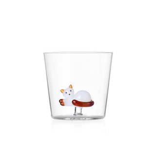 White Cat Amber Tail Tumbler