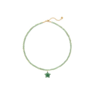 Green Aventurine Star Charm Necklace