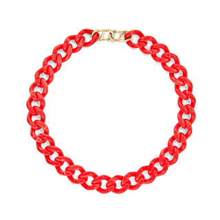 Coral Red Candy Chain Necklace