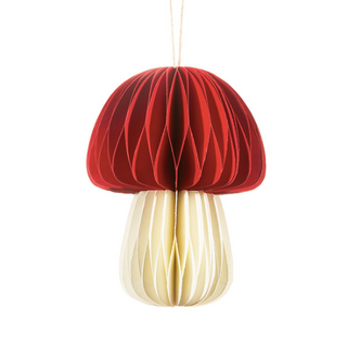 Red Honeycomb Mushroom Paper Hanging Decoration