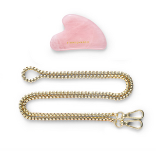 The Strawberry Quartz Pebble Mini Bag & Crystal Beauty Kit