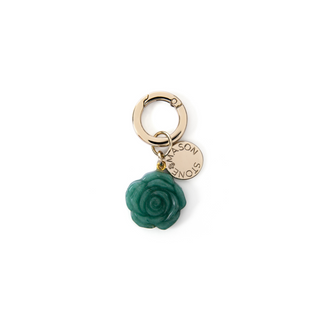 Green Aventurine Rose Bag Charm