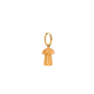 Yellow Jasper Mini Mushroom Charm Earring