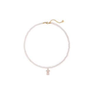 Rose Quartz Mushroom Charm Necklace