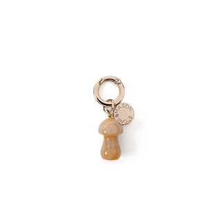 Yellow Jasper Mushroom Bag Charm
