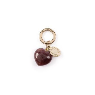 Strawberry Quartz Heart Bag Charm