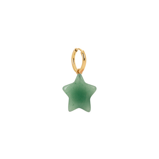 Green Aventurine Star Charm Earring