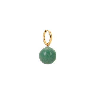 Green Aventurine Sphere Charm Earring