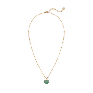 Green Aventurine Heart Charm Pendant