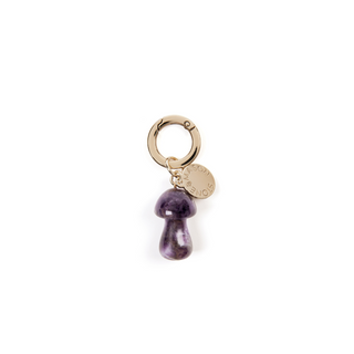 Amethyst Mushroom Bag Charm