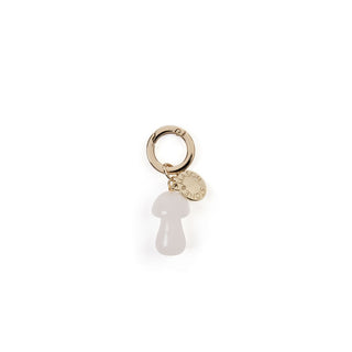 White Jasper Mushroom Keyring