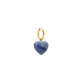 Blue Aventurine Mini Heart Charm Earring