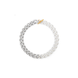 Silver & Pearly Candy Chain Necklace