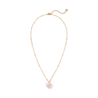Rose Quartz Heart Charm Pendant