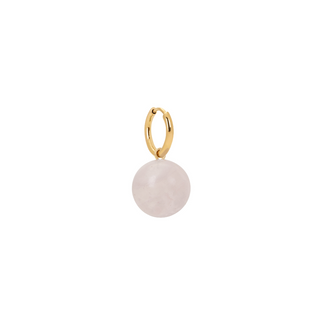 Rose Quartz Sphere Charm Earring