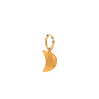Yellow Jasper Moon Charm Earring