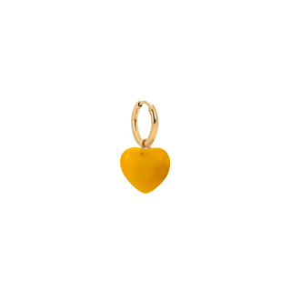 Yellow Jasper Mini Heart Charm Earring