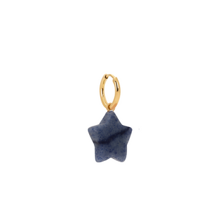 Blue Aventurine Star Charm Earring