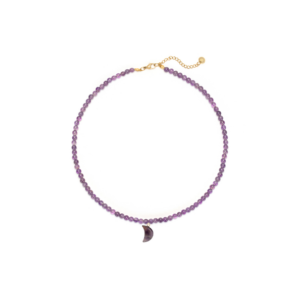 The Amethyst Moon Charm Necklace