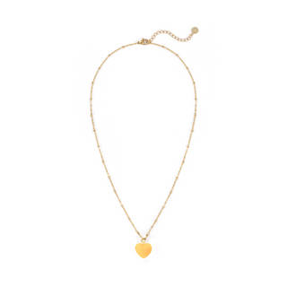 Yellow Jasper Heart Charm Pendant