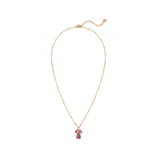 Strawberry Quartz Mushroom Charm Pendant