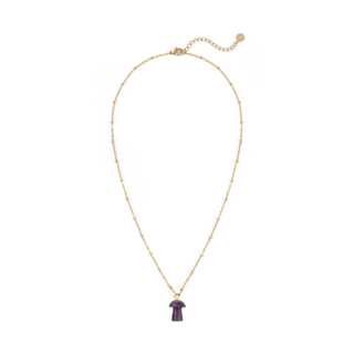 Amethyst Mushroom Charm Pendant