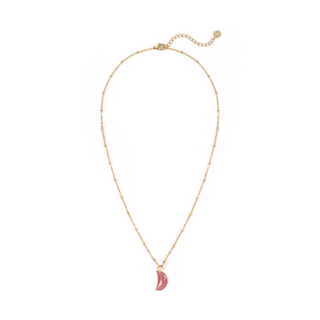 Strawberry Quartz Moon Charm Pendant