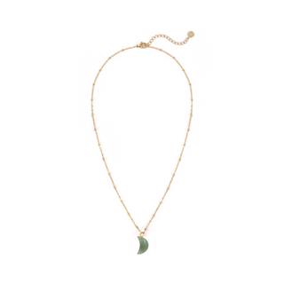 Green Aventurine Moon Pendant