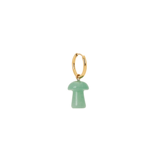 Green Aventurine Mini Mushroom Charm Earring