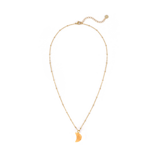 Yellow Jasper Moon Charm Pendant