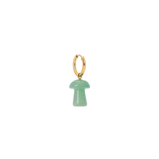 Green Aventurine Mini Mushroom Charm Earring