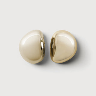 A pair of Gold Pebble Brooches
