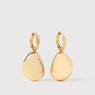 The Pebble Hoop Drop Earrings