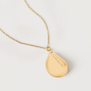 Gold Pebble Pendant detail