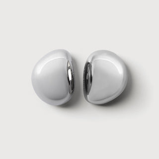 A pair of Silver Pebble Brooches