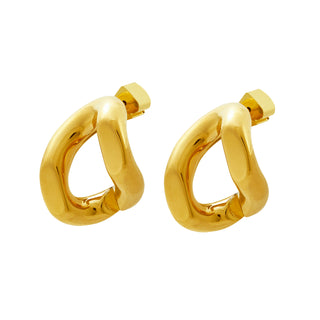 Gold 2.5cm Link Earrings