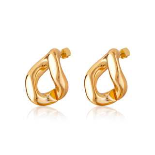 Gold 3.5cm Link Earrings