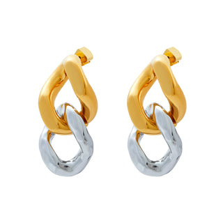 3cm Double Link Earrings