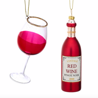 Red Wine and Glass Boozy Bauble Set