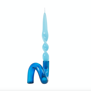 Blue Lagoon Twist Candlestick Holder