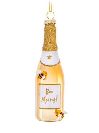 Bee Merry Champagne Boozy Bauble